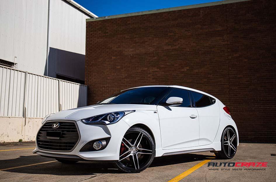 HYUNDAI VELOSTER TURIN BLACK MACHINED FACE